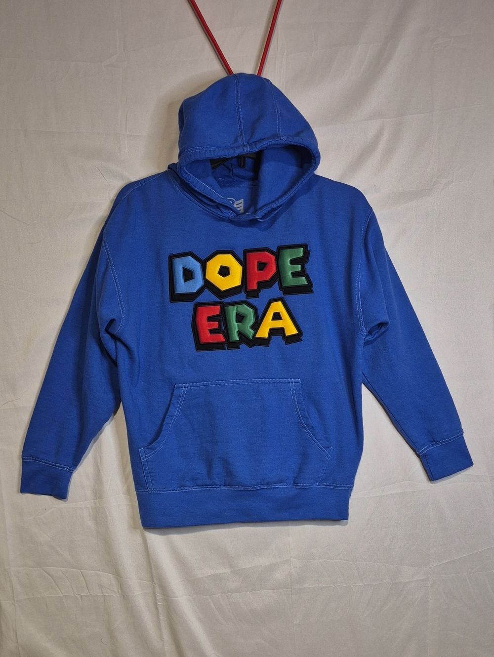 RARE Dope Era Vibrant Royal Blue Streetwear Pullover Hoodie Size M/L (A1)